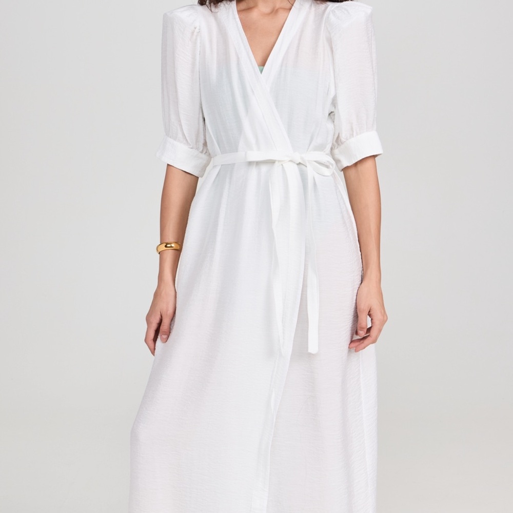 Elegant White Wrap Dress